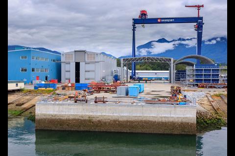 Vancouver Shipyards' 84m high gantry crane is a landmark of the site's renaissance since 2011